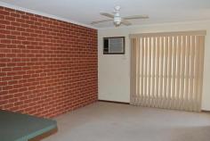 2/732 Lavis St East Albury NSW 2640 $178,000 * This spacious, neat and comfortable Unit is perfect for singles, investors or retirees * Modern, spacious and private with a light and bright feel and large open plan living, with separate dining room * Good sized kitchen with gas cooking, gas heating, air-conditioner plus ceiling fans, and tinted windows for privacy and energy efficiency * Offering two generous sized bedrooms with built-in-robes, plus bathroom and laundry combined * Single lock-up garage, low maintenance private front courtyard with colorbond fencing, and only 3 on the block If you're a first home buyer, investor, or retiree this property is just for you. Located in close proximity to the Borella Road shops, IGA Supermarket, East Albury sporting facilities, public transport, Albury Base Hospital, and the Harvey Norman complex, plus easy access to the Hume freeway and CBD.