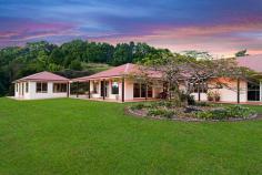 604 Lismore Rd Nashua NSW 2479 Nestled in the highly desirable Byron Hinterland, just minutes to the village of Bangalow and with easy access to world class beaches, shops, restaurants and national parks synonymous with the area. At the end of a fully sealed, meandering drive, the master residence enjoys prime positioning at the highest point of the property, offering panoramic views and capturing cool coastal breezes. The grandly proportioned home offers quality inclusions and finishes throughout. Multiple semi open planned living areas with a large chefs kitchen featuring stone benchtops and first class appliances makes for easy entertaining of family and guests. Full length windows and doors flow to the outdoor entertaining area with heated resort style pool and cabana with extensive outdoor kitchen plus a media or storage room adjacent the 4 car garage. 5 spacious bedrooms with built in robes, the master with ensuite and walk in robe flow to the wide return verandah plus an office and 2 walk in linen stores and additional 2 bathrooms. Not only can you live the ultimate lifestyle on this 31 acre property, it also shows good rental return with an additional home and farm shed generating income. The secondary home lies further down the hill affording privacy for both homes and includes 4 bedrooms, 2 bathrooms and open plan living/kitchen. The undulating acres ensure plenty of space for horses, motorbikes or even to run a few cattle… the choice is yours...