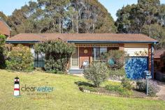 21 Montague Ave Kianga NSW 2546 $399,000 Meishan" - Situated in a quiet street in Kianga is this very comfortable two bedroom home on a manageable 556 m2 block of land. The Home: Two good sized bedrooms, central bathroom with access from the master bedroom, spacious laundry, galley style kitchen, dining area with access to the covered deck. The lounge room has a reverse cycle air conditioner and access onto the deck. Yard & Garden: A gentle slope with lots of flowering natives that attract the local birdlife. The rear yard is fully fenced with bushland at the rear. Garaging: the single garage has a high roof which would be ideal for extra storage. There is space for another car in front of the garage. Location: A short distance to some of the most beautiful beaches in the area. The headland is an ideal whale watching destination. A short drive to Narooma shopping centre or to the village style shops at Dalmeny. Moruya airport is approximately 40 minutes drive.