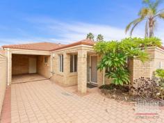 2/11 Camden St, Dianella WA 6059 $320,000 Invest or nest and simply down-size without compromise when it comes to this solid 3 bedroom 1 bathroom brick-and-tile villa that occupies a secure central position in the middle of just three residences within the established “Camden Court” complex. Low-maintenance flooring graces a welcoming front lounge room that precedes the main open-plan family, dining and kitchen area – neatly tiled before spilling to a large pitched entertaining patio at the rear, complete with a fenced outdoor spa and an adjacent “sun deck” for both relaxing and unwinding. The kitchen itself is tidy and boasts double sinks, tiled splashbacks, a step-in pantry, range hood, a Westinghouse Silhouette gas cooktop and a separate Westinghouse oven. All three bedrooms enjoy the luxury of built-in wardrobes, including the biggest of them all – a generous master with a ceiling fan and views of the patio and spa as well. The property is finished off by a single carport with a power point, a lock-up storeroom and space for a second car to park directly in front of it. Everyday amenities within easy walking distance include West Morley Primary School, Infant Jesus School, the lush Light Valentine Reserve at the end of the street, bus stops, the YMCA Morley Sport and Recreation Centre, the Coventry Village markets, Galleria Shopping Centre, restaurants, the local cinemas and Morley Bus Station. Throw in a very close proximity to other educational, medical and sporting facilities, more shopping at Dianella Plaza, Yokine’s Western Australian Golf Club, Mount Lawley Golf Club, Terry Tyzack Aquatic Centre, the Edith Cowan University Mount Lawley Campus, the vibrant Beaufort Street café, bar and entertainment strip, our airport system and the Perth CBD and you have yourself a convenient location – and a desirable lifestyle – you will more than love! Other features include, but are not limited to: -Gas bayonets in both living areas -Ceiling fan and split-system air-conditioning to the family/dining/kitchen space for all-seasons’ comfort -Carpeted master bedroom and 3rd bedroom -2nd bedroom with easy-care flooring -Practical bathroom with a separate shower and bathtub -Separate toilet -Double linen press -Separate tiled laundry with outdoor access to the side of the property -Single carport with lock-up storeroom -Second driveway parking space at your front doorstep -Security-alarm system -Feature ceiling cornices and skirting boards throughout -Foxtel connectivity -Gas hot-water system -Reticulated low-maintenance gardens -No strata fees to pay -Council fees: $1606 Approx per year -Water fees: $1196.13 Approx per year