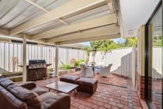 108 Hadfield Avenue Broadwater WA 6280 $315,000 This brick and tile 3x2 home is only 10 minutes walk to the bay situated on a 478m2 corner block with potential side access for a boat or caravan. The home has had renovations done to modernise the interior with new flooring and paint throughout. There are three bedrooms, two which have built in robes and the master bedroom has a walk in robe and spacious ensuite. There is sliding door access to the outside courtyard and alfresco. To complete the picture, there is a double garage, garden shed and reticulated gardens. Priced for quick sale at $315,000, so phone exclusive representative Terry Riley for inspection.