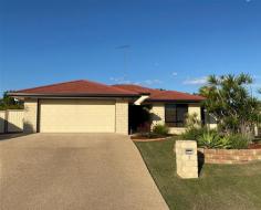 7 Brigalow Way Biloela QLD 4715 $485,000 As the winner of a Housing Industry Association (HIA) Project Home of the Year award, this home has everything you could wish for, from street appeal to ducted air conditioning, and everything in between. All bedrooms have built-in robes with the master featuring a large walk-in robe and a spacious ensuite with double shower. The hostess kitchen lies at the heart of this home, and with the superb 4-metre-long island bench, it is obvious that bench space is a priority. Masses of cupboards and drawers provide all the storage space you could possibly need including a 3-door pantry, and the fixtures and fittings are first class! The dining, kitchen and family room are open plan with a casual lounge area. The media room is comfortably spacious, and the study/5th bedroom has built-in storage and shelving. The living area floors are tiled, and the bedrooms carpeted. Outdoor entertainment is catered for on the tiled and beautifully presented patio overlooking the back yard. The back yard is securely protected with a feature brick retaining wall, and planted with established citrus trees including lemon, lime, orange, mandarin, lemonade and pink grapefruit. The property can comfortably accommodate a number of vehicles as the double lockup garage has an automatic roller door and extra storage space, while the powered 6m x 6m shed has access via the wide driveway and side gates. This 1089m² property is privacy fenced back and sides and boasts an automatic sprinkler system and a 1500L rainwater tank. You will also be pleased to find a solar powered hot water system.