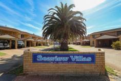 14/76 The Esplanad Esperance WA 6450 $320,000 This ground floor strata unit in the secure Seaview Villa complex, offers open plan, tiled living with rev cycle aircon. 3 bedrooms, all with robes and private, fully enclosed yard. Single carport and garden shed. Leisurely walk to revitalised foreshore precinct and across the road from popular swimming beaches.
