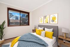 Unit 34/1 Playfair Pl Town Centre Estate Belconnen ACT 2617 $399,900 If you are looking for a first home gem or for an easy investment, 34/1 Playfair Place is ready for you! Set in a fantastic location right on Belconnen’s doorstep, but with the peace of a quiet cul-de-sac, this quaint two-bedroom apartment is perfectly placed for a range of lifestyles. In a well-built complex, Playfair is ready to live in as-is and the lucky buyer will have the opportunity to refresh its finishes to their personal taste. Open plan lounge room, separate bathroom, and original kitchen. Indoor living flows out to a northeasterly covered deck, overlooking a green outlook. Both of the generous bedrooms feature built-in robes and are filled with natural light. The master bedroom has the luxury of a generous private balcony. A spacious main bathroom with a full bath completes the home. With ample street parking, this home ticks all the boxes. Located a quick three-minute drive or a short walk to Westfield Belconnen, Lake Ginninderra restaurant precinct, and the Belconnen Markets, this property keeps you close to excellent lifestyle options. There is immediate public transport access and a walkable distance from the University of Canberra, CIT Bruce, and Calvary Hospital. The Owners’ Favourite Part: Great investment, always rented quickly! Features include: – Central location, close to local schools, Belconnen markets, sports facilities, and shopping center – Two generous bedrooms, both with built-in-robes and plenty of natural light – Open plan living/dining – Quiet cul de sac – Spacious main bathroom with bathtub – Private garage