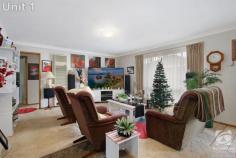8 Norm Court Wodonga VIC 3690 $930,000 Nestled in a quiet court and backing onto a church, these three strata-titled units are spaciously laid out over the 1298m2 allotment, with mature trees and lush lawns in a well-kept and private yard. All three units are tenanted, with long-term residents making this the perfect set and forget investment! Each unit is comprised of two very generous bedrooms with built-in robes and ceiling fans, a bathroom, a separate toilet, laundry, a large open-plan kitchen, and living and dining areas. The timber kitchens boast ample storage and bench space, along with a breakfast bar. Comfort is ensured year-round with a reverse-cycle wall unit and a gas wall heater in each unit. All units have a single attached garage and an adjacent additional parking space. Another very sought-after feature for any tenant is the secure, decent-sized backyards. Units 1 & 2 have a shaded pergola area also. The rental appraisal is $300p/w per unit, giving a possible yield of 5.03% upon renewal of the leases. This property is strata titled but has no strata management fees, as each unit in the complex shares the same owner.