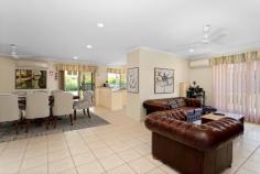 6 KENTIA COURT NORTH MACKAY QLD 4740 $520,000 Kentia Court is a lovely, family-oriented culdesac, capturing constant breezes from the Pioneer River & is a quick 7-minute drive into the city & steps to the Mater Hospital! Enjoy the space offered at this generously proportioned home, being introduced first to the oversized lounge room that shares open living with the enormous dining & living room, a few steps from the well-appointed, large kitchen! The kitchen acts as the central activity hub as it overlooks the covered outdoor entertaining area & is located adjacent to the dining & living room, which could easily be converted to an office area or rumpus for the kids. The tiled, double garage has been converted into an enormous rumpus room with air-conditioning, built-in cupboards & two sliding glass doors as entry points, allowing an abundance of natural light & breeze straight from the river! This area has the versatility to suit a huge range of needs - it could easily be converted back into car accommodation; it could be used as a rumpus playroom; it could be used as a large work-from-home office space (STCA) utilizing the sliding door entry, or it could be used to run a Day-Care Business as it has previously - it is an enormous space & a blank canvas to do whatever you choose! The three bedrooms follow this home's generous themes, with built-in wardrobes, fans, air conditioning, carpet, security screens & large windows for natural lighting. The main bedroom boasts two built-in wardrobes & an efficiently designed ensuite & sliding door access to the undercover entertaining area. The fully fenced, enormous backyard is ripe for the construction of a pool or big shed as it has wide-side double-gate access plus lawn lockers for additional storage. Kentia Ct within Oasis Waters is so centrally located, being directly opposite Riverleigh & having immediate access to the beautiful walking paths & parks at the Gooseponds circuit. This location anchors you within short drives to the CBD, schools & major medical & retail.