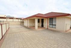 2/29 Nugent Street Castletown WA 6450 $499,000 Be quick to see this spacious 3 bedroom, 2 bathroom unit, impeccable throughout. Enormous open living, snazzy kitchen, reverse cycle aircon and gas bayonet. Extensively paved surrounds with protected patio. Garage UMR with auto door and double carport. Shops and beach handy.