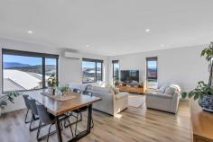 1/11 Melner Place Oakdowns TAS 7019 This superbly built home finished in 2021 is one of two residences on the block. with sweeping water views across the Derwent river to free flowing living that sets the benchmark for today's demand of what buyers are ultimately looking for. The lower level of the home consists of Garage, Laundry, two bedrooms and also large modern bathroom. The second level is where you find the master bedroom with large executive walk-in robe and luxury ensuite which is picture perfect. If your one for entertaining then this home is exactly what your are after with a large deck space off the kitchen and dining area that can be opened up to create the perfect indoor/outdoor space for cocktail parties, birthday's and even Christmas dinners. The yard is fully fenced and perfect if you have a fur family or just space for the children to play safely, Conveniently located and close by to the newly opened Glebe Hill Village shopping centre, Melner place is the place to be. Welcome Home