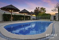 4 Danja Rise Hocking WA 6065 $800,000's WOW! Properties like this rarely come to market! This stunning 4-bedroom 2-bathroom residence ticks all the boxes & then some! Boasting a resort style below ground pool, double workshop & a huge 902sqm block, this residence is truly special. Features & benefits include: * Entrance hall * Study / home office with ceiling fan * Home theatre / formal lounge & dining * Master bedroom suite with walk in robe, reverse cycle, split system air conditioning, sliding door to a courtyard & ensuite with twin vanities with stone bench top, floor to ceiling tiling, shower with 2 shower heads & WC * Open plan family, meals & games areas with reverse cycle, split system air conditioning * Kitchen with breakfast bar, feature vaulted Velux window, pantry, double fridge / freezer recess, dishwasher & shoppers’ access from the garage * 3 further bedrooms with ceiling fans — 1 with sliding door robe * Family bathroom with bath, shower with 2 shower heads, floor to ceiling tiling & vanity with stone bench top * 2nd WC * Fitted laundry with 2 double door linen/broom closets * Wood flooring * CCTV * Crimsafe security screens on all doors & windows * Windowsills * Skirting boards * Large, undercover entertainment area with ceiling fans & lighting * Downlights under the eaves * Generous grass area for the kids & pets * Sparkling below ground pool with thatched umbrellas with lighting * Established, landscaped gardens * Garden lighting * Rainwater tank * Large, powered workshop with 3 phase power, side access through 2 roller doors, electric hand drier, rear access from the back garden & plenty of secure parking & space for cars, trailer, boat etc * Sink with hot & cold water for descaling fish / cleaning up * Double, remote garage * Huge 902sqm block * Within walking distance of Hocking Primary School, transport, Wyatt Grove Shopping Mall & St Elizabeths Catholic Primary School & close to parks & all other local amenities For further information & to arrange your viewing of this once in a lifetime property, contact Team Demo today!