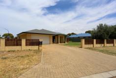 49 Baleine Drive Castletown WA 6450 $599,000 Treat yourself to this brick and Colorbond home designed with family in mind. 4 bedrooms, 2 bathrooms and designated study. Light, spacious family, dining and kitchen areas all overlook the patio for extended family living. Separate home theatre/formal lounge room, airconditioning, abundant storage cupboards and BI robes. Double auto garage and rear access. Corner site, adjacent public open space.