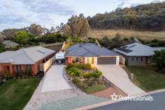 12 Krueger Street Baranduda VIC 3691 $829,000 Quality constructed, spacious and beautifully appointed throughout, this fine family home offers over 310 m² under roof, and over 24.5 squares of living. If you’re thinking of building, then we highly recommend your inspection of this like new home, featuring a carefully considered floorplan with quality appointments and spacious rooms, ensuring all members of the family are catered for. Set on a perfectly landscaped 1,372m² allotment offering a slightly elevated and beautiful outlook from the front of the home, as well as an excellent northerly orientation. To the back of the block, the elevated firepit area is a lovely place to sit in the cooler months and take in the distant views of the lights of Albury/Wodonga, and with the property backing onto the Baranduda Range with easy access to the bike and walking tracks, there is plenty of upside to this wonderful location and home. INSIDE FEATURES: Large master suite with walk in robe, and beautifully appointed spacious ensuite. Three additional spacious bedrooms, all with good storage. Large study or children’s playroom. High ceilings throughout and lovely timber look floating floors. Formal lounge with a wonderful outlook. Large family room and meals area positioned adjacent to the kitchen. Separate carpeted rumpus or home theatre room to the rear of the home. Magnificent kitchen with an abundance of storage, walk-in pantry, stone benchtops, 900mm stainless steel cooker & gas cooking. Modern family bathroom plus powder room. Large laundry with good bench space, great storage, and walk-in linen cupboard. Ducted gas heating and evaporative cooling throughout. Lovely neutral décor, quality carpets and window coverings. Beautiful views from many vantage points in the home. OUTSIDE FEATURES: A large undercover entertaining area, plus separate decked area. Good storage for the boat, trailer, or van behind secure gates, plus a separate driveway for van storage. Low maintenance native gardens to the front and rear of the home. Firepit area to the rear of the yard, offering an elevated outlook to the city lights of Albury/Wodonga. Excellent access to the walking and bike tracks of the Baranduda Range behind. Large double garage offering a storage area and easy internal access.