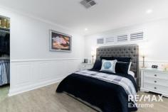 11 Jam Wy Banksia Grove WA 6031 Welcome to this charming Hampton’s-style home, a space we believe you’ll fall in love with just as much as we have. With meticulous attention to detail, Blueprint Homes have created a bespoke design that balances beauty with practicality. From the manicured lawns and freshly painted façade to the inviting interiors, this home blends charm and elegance in perfect harmony. Porcelain tiles lead you from the enclosed theatre to an expansive living and dining area where natural light floods through high ceilings, creating a refined and open atmosphere. Every detail has been carefully curated, with premium finishes throughout, including a stunning kitchen that will delight the chef in the family. Featuring ample bench space, stainless steel appliances, and a striking splashback, this kitchen is as functional as it is beautiful. Designed for both comfort and style, this home offers spacious living with three generous bedrooms located in the East wing, each featuring large built-in robes with shelving for optimal storage. Plantation shutters are a stylish touch that runs throughout the home, enhancing the elegant aesthetic. The master suite is a tranquil retreat, complete with a luxurious double vanity and shower, gorgeous decor, and a large walk-in robe. Step outside to your private sanctuary, perfect for year-round indoor-outdoor living, with electric drop-down blinds, a thermal heater, and security screens. From the exceptional features and thoughtful extras to the polished, sophisticated style, this home offers a warm and inviting ambience. Thank you for taking the tour—experience firsthand all that this stunning home has to offer! Features and Extras include but are not limited to: – 4 bedrooms – 2 bathrooms – Theatre room – Freshly painted inside and out – Porcelain tiles throughout – Double sliding doors from living area to alfresco – High ceilings through main living area – Reverse cycle air-conditioning throughout – Fans – Ducted vacuum system – Plumbed fridge recess – Satinless steel appliances to kitchen – Google smoke alarms – Fully automated beehive reticulation system – Security alarm – Thermal heater – Outdoor speakers in ceilings – Electric blinds to alfresco – Ceiling fans – Solar panels – Built in sink and kitchenette area in garage – Loft space in garage – Plumbed cold and hot water in garage for washing machine