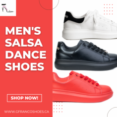 Unleash your rhythm with GFranco's men's salsa dance shoes . Specially crafted for salsa enthusiasts, our collection combines sleek designs, lightweight materials, and excellent support to keep you dancing with confidence and flair. From elegant leather to breathable fabrics, our shoes ensure you look sharp and feel comfortable on the dance floor. Discover the perfect pair to match your style and take your salsa performance to the next level!