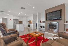 1/4 Dumfries Court Moama NSW 2731 $670,000 to $690,000 This beautifully designed 3-bedroom, 2-bathroom home is the perfect blend of comfort, style, and functionality. Nestled in a serene neighbourhood and court location with a bush backdrop. This home offers a modern spacious living experience on a appx 305 sqm block where everything is low maintenance. **Key Features:** - **Spacious Bedrooms:** Enjoy three well-appointed bedrooms, including a lovely master suite with an ensuite, walk in robe and larger shower for added room. - **Modern Bathrooms:** The home boasts two stylish bathrooms, the second has a powder room ensuring convenience for the whole family. - **Open-Plan Living:** The heart of the home features an open plan living room with a gas log fireplace, that flows seamlessly into the dining area, perfect for entertaining guests inside or out. There are bi-fold sliding doors opening out to the undercover area overlooking the bush with the constant sounds of active birdlife. - **Gourmet Kitchen:** The contemporary kitchen is equipped with modern appliances, a kitchen island for additional prep space, and ample storage, making it a chef's delight. - **Cozy Fireplace:** Relax in the inviting living room with a charming fireplace, perfect for those cooler evenings. - **Outdoor Oasis:** Step outside to your private backyard, ideal for enjoying a wine or two or for hosting summer barbecues with friends and family. - **Double Garage:** The property includes a spacious double remote garage, providing secure parking and extra storage space. - **Functional Laundry:** A dedicated laundry room with excellent storage adds to the convenience of everyday living. IN ADDITION THERE IS APPX 6.6kW SOLAR ON THE ROOF. TINTED WINDOWS AT THE FRONT AND LAUNDRY ROOM. With its thoughtful interior design, quality finishes, and a welcoming atmosphere, this property appx 8 years old is ready for you to move in and make it your own. Located in a friendly court neighbourhood, you'll enjoy easy access to local amenities, local walking track, parks, and schools. Don't miss out on this incredible opportunity to secure your dream home in Moama!