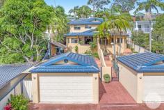 5 Thompson Place Nelson Bay NSW 2315 Situated in one of Port Stephens most desired and sought after locations, only an approximate 550m walk to Dutchman's Beach, sits this immaculate split-level home. Framed by lush tropical gardens to enrich a peaceful and private outlook, the exterior of the property is distinguished by a coastal blue and sand colour palette to reinitiate its beachside landscape. Step inside, light and bright interiors flood the spaces to create warm and inviting interiors. There are multiple outdoor and indoor entertaining areas which makes hosting friends, family and guests effortless. The home is characterised by the beautiful gas fire place, which naturally opens out onto the outdoor covered balcony area, overlooking the sparkling pool. Featuring: - Low maintenance duplex in the heart of Nelson Bay - Double lock up garage, plus additional guest parking - Tropical sparkling pool area with cabana - Kitchen has a three-seater breakfast bar, electric cooking, stainless steel appliances and outlook over the pool - Second living space/study with luxurious gas fireplace and glass doors which open out onto the undercover balcony area - Ceiling fans, ducted air conditioning and modern downlights throughout - Three spacious bedrooms, the master bedroom has a ultra-modern ensuite with outlook out onto the rear of the property - Dual street access via Government Road and Thompson Place Location: *All locations are approximate distances from the home: - 550m walk to Dutchman's Beach - 700m walk to Nelson Bay CBD and D'Albora Marina - 1.4 km walk to Bagnall's Beach - 5 minute drive to Salamander Bay Shopping Centre