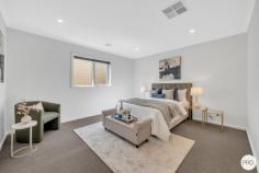 5 Bruhn Street Clyde Morth VIC 3978 $849,000 - $899,000 Beautifully crafted with a focus on comfort and quality, this stunning, brand-new east-facing home offers 25 squares of spacious, thoughtfully designed living. From the moment you step inside, the design reveals itself with a formal lounge - perfect for entertaining or a quiet retreat - before double doors lead you into the grand master suite. This retreat is appointed with His and Hers walk-in robes and a luxurious ensuite featuring a Caesarstone benchtop, freestanding bathtub, dual vanities, oversized shower, and a heated towel rail. A home office/study precedes the true heart of the home - a light-filled open-plan living and dining zone, seamlessly connecting to the undercover alfresco with extended decking. This outdoor haven is ideal for year-round entertaining, with ample space for children and pets. The chef's kitchen showcases Caesarstone benchtops, stone splashback, stainless steel appliances, a 900mm oven with gas cooktop, microwave and dishwasher, plus abundant storage and a walk-in pantry. A large linen cupboard and well-designed laundry add to the home's practicality. The private rear wing includes a second master-size bedroom, two additional bedrooms with built-in robes, a family bathroom with a stunning freestanding bathtub tub and a separate WC. UPGRADED INCLUSIONS • LED lighting - doubled in all rooms and living areas • Additional power points throughout • Double-glazed windows in all living areas and bedrooms • Evaporative cooling & Ducted heating • Blockout roller blinds & flyscreens • Heated towel rail and freestanding bathtub to main bathroom • Double vanity with special order floor-mounted spout and hand shower • 900mm oven & gas cooktop • Microwave oven and dishwasher included • Premium underlay (11mm Dunlop Imperial Plus) for carpet & laminate flooring • 2.7m ceilings and high internal doors LOCATION & LIFESTYLE When good schooling matters, Clyde Grammar is just a short walk away. With low-maintenance landscaping already completed, all that's left is to move in and enjoy.