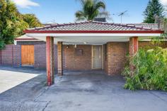17A Eighth Ave Maylands WA 6051 Located in the heart of Maylands this 3 bedroom end villa is just a short walk to the Eighth Avenue/Whatley Crescent café strip, Maylands train station, local bars and restaurants, river, cycle path, Bardon Park and local shops. This rare survey strata property is positioned nicely at the rear in a small group of just 6, has low strata fees, a huge undercover courtyard area, two parking bays and is within the Mt Lawley high school catchment zone. Rent potential of $700 plus per week. Features: • Land size – 279m2 survey strata • 78m2 of internal living area • Kitchen/dining area with gas cooktop and dishwasher • Separate lounge that opens out nicely to alfresco area • Large master bedroom with built in robes • 2nd and 3rd bedrooms both with built in robes • Modern bathroom with full height tiling • Separate laundry and storage shed. • Amazing undercover rear courtyard area with established gardens and trees for privacy • Fully secure and air conditioning • Carport and car bay • Located within the Mt Lawley High School Zone • Small group of 6 – Built in 1976 • Low strata fees Strata Fees: $ 417 p/q Reserve Levy: $50 p/q Water Rates: $1,165.13 p/a Council Rates: $1,960.56 p/a Location: • Lyric Lane and the Seasonal Brewing Co – 350m • IGA and Ken’s Bakehouse – 400m • Maylands Train Station – 600m • Coles Maylands – 700m • Swan River & Cycle path – 900m • Bardon Park – 950m • Maylands Primary School – 1km • Maylands Golf course – 1.5km • Mount Lawley High School – 3.6km • Perth CBD – 5km • Perth Airport – 9km