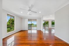 7 Mount Coolum Close Maroochy River QLD 4561 Located on the popular elevated Ninderry Rise Estate, this modern Queenslander offers sweeping coastal views as far north as the eye can see all the way to the ocean. Designed for practical family living, it features multiple indoor and outdoor spaces, including an expansive timber deck positioned to capture natural light, breezes and panoramic outlooks. The home offers separate living and dining areas with polished hardwood timber floors, along with a timber kitchen perfectly placed to take in the views. The master bedroom features an ensuite and walk-in wardrobe, while three additional bedrooms include built-in wardrobes. The main bathroom comes complete with a corner bath and separate shower. Downstairs, a versatile multi-purpose area provides a separate living space, split-level bedroom and wide-reaching outlooks. Most ideal for guests, extended family, creative pursuits or a home office. Practical features include an internal laundry with separate downstairs toilet, double lock-up car accommodation with trailer space and remote access, landscaped gardens and a garden shed. Key features: Modern Queenslander in elevated Ninderry Rise Estate Sweeping coastal and ocean views Multiple indoor/outdoor living spaces with large timber deck Separate living and dining areas; polished hardwood floors Timber kitchen positioned to capture views Master bedroom with ensuite and walk-in wardrobe Three additional bedrooms with built-ins Main bathroom with corner bath and separate shower Versatile downstairs area suitable for guests, family, office or studio Internal laundry, extra downstairs toilet, double lock-up garage with trailer space Landscaped gardens plus garden shed Perfect for those seeking serenity, views and functional family living, 7 Mount Coolum Close, Maroochy River presents an incredible opportunity to embrace the peaceful hinterland lifestyle while remaining close to the coast, schools and amenities.