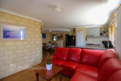 10 Princess Street Pink Lake WA 6450 $570,000 Neat and tidy 3 bedroom home featuring a semi-ensuite bathroom with large vanity, separate bath and shower. The home offers a formal lounge plus open plan family living, creating comfortable and practical spaces for everyday living. The main bedroom includes a walk-in robe, while the second bedroom has a built-in robe. Reverse cycle air conditioning and a gas bayonet point provide year-round comfort. Outside, enjoy a semi-enclosed patio ideal for entertaining. There is side access to a 6m x 9m powered shed with sliding doors, along with an additional paved storage area alongside. The property also features low maintenance gardens and carport parking. Situated in a quiet cul-de-sac with limited traffic, this property offers a peaceful and convenient location. Lease expiry October 2028.