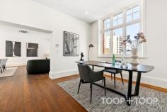Ste 4/23 Peel St Adelaide SA 5000 $990,000 - $1,089,000 NEW YORK LOFT STYLE APARTMENT WITH UNBEATABLE INNER-CITY LOCATION PLEASE CALL FOR PRIVATE INSPECTION Cleverly restored in 2016, the redevelopment was envisioned to provide entire spaces with the flexibility to suit premium residential living. Offering rare versatility and a striking New York loft-style feel, this unique city-fringe space presents an exciting opportunity to create a one-of-a-kind residence. Set high on the 4th floor, the property enjoys a sense of seclusion while still being immersed in Adelaide’s thriving West End district, with sweeping north, west and easterly views across the city skyline. Home to some of the city’s best hospitality venues, and within walking distance of Rundle Mall and Adelaide Railway Station, the location is second to none. Inside, soaring ceilings, vast open spaces and abundant natural light create a true blank canvas. A fully equipped kitchen delivers premium functionality, with integrated NEFF induction cooktop, oven and microwave, a SMEG dishwasher, stainless steel splashback, Siema sink and a fully integrated Liebherr fridge/freezer. A concealed bathroom with shower and European laundry sits discreetly behind the kitchen, while block-out blinds, sheer curtains and quality finishes throughout enhance everyday comfort. The building offers intercom, lift and stair access, with a vestibule providing added security upon property entry. With its flexible floorplan and unbeatable location, 4/23-25 Peel Street presents a unique opportunity to secure a truly distinctive city residence within one of Adelaide’s most vibrant lifestyle precincts. FEATURES WE LOVE • Flexible floorplan • North, west and easterly city views • Open-plan layout + separate bedroom with wall-to-wall BIR • Secure building, high ceilings, quality fit-out, Tallowwood floors • Contemporary kitchen with NEFF appliances, SMEG dishwasher, Liebherr fridge/freezer • Concealed bathroom with linen storage + potential for European laundry • Sheer + block-out blinds • Balcony • Lift & stair access + intercom system LOCATION • Prime inner-city location, walk to Rundle Mall, Adelaide Oval & Adelaide Railway Station • Nearby dining at leading restaurants including favourites including Fugazzi, Leigh Street Wine Room, Peel Street Restaurant & Meat & Wine Co • Excellent public transport options with bus, tram & train all within short walking distance • Just 7km to Adelaide Airport PARKING • Multiple nearby parking facilities available with flexible subscription options